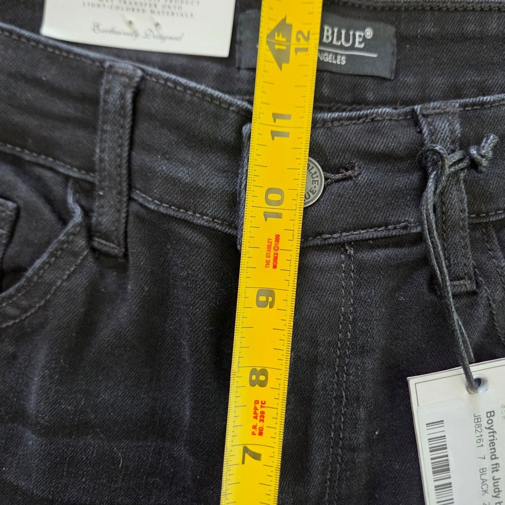 NWT Judy Blue Boyfriend Fit Distressed Black Jeans Casual Denim - Picture 11 of 12